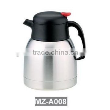 Double walled stainless steel vacuum coffee pot