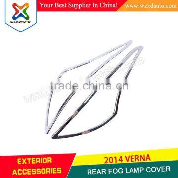 Chrome Rear Tail Fog Light Lamp Cover Trim 2pcs REAR FOG LAMP COVER FOR VERNA 2014