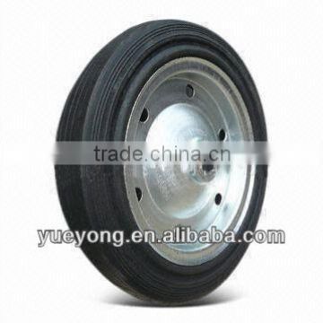 16x4 rubber powder wheel/metal rim rubber wheel