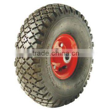 4.00-4 pneumatic rubber wheel for trolley/metal rim wheel/ rubber tire