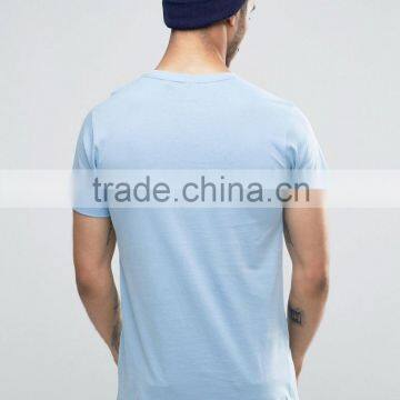 China OEM High Quality Blue 200gsm 3d Printed 100% Polyester Blue Mens t Shirts Manufacturers in China photo-2
