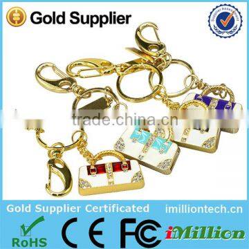 100% Real Capacity Woman Hand Bag/purse Usb Flash Drive 4GB 8GB 16GB 32GB Deisgn Jewellery Crystal Usb Flash Drive Pen Drive photo-2