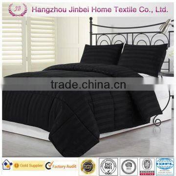 3cm Stripe black polyester fabric Microfiber quilt
