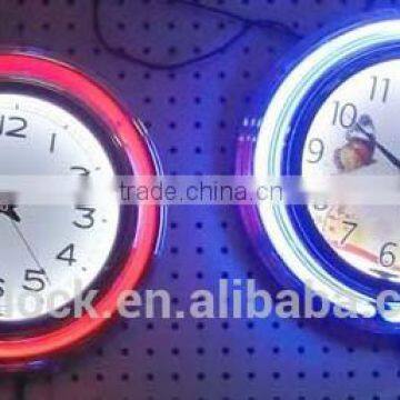 New 15 Inch Chrome Neon Clock 2015 photo-2