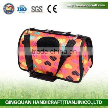 BSCI QingQ Factory Bicycle Pet Carrier Dog New Designer Canvas Denim Carrier Pet Bag photo-6