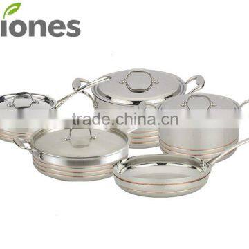 5-PLY Stainless Steel Aluminum Copper 9PCS set