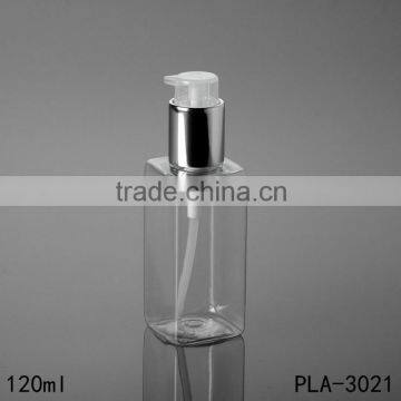 PET plastic cosmetic airless pump bottle 120ml