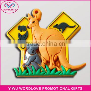 Cheap Promotional Animal Shaped Souvenir 3d Soft PVC Fridge Magnet