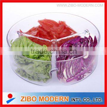 Round salad Glass bowl for food/plastic salad bowl