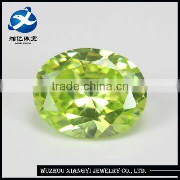 manufacturer apple green oval shape lab created loose cz zircon