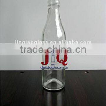 Good Design 350ml Round Clear Glass Liquor Bottle