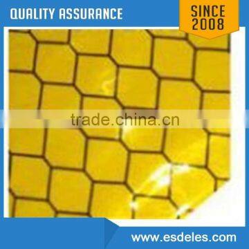 Transparent Grid Honey Comb PVC ESD Curtain With Conductive Ink photo-3
