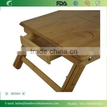 BH004/FLGB/FDA Eco-friendly Bamboo Wooden Portable Folding Laptop Desk Portable Furniture photo-4