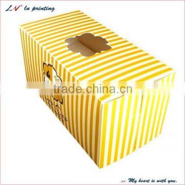 custom plain pretty 2 cupcake boxes with window