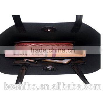 Custom Design Soft Touch Tote Leather Bag Handbag photo-3