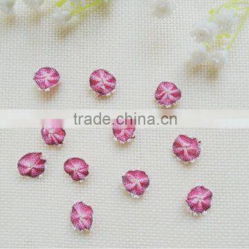 Wholesale mini ribbon flower for diy decoration in stock