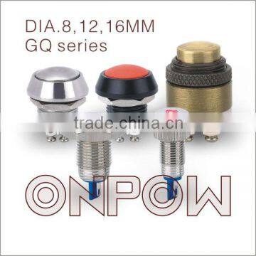 ONPOW Push button switch price(8mm,12mm,16mm,CE,ROHS,REECH,IP65 OR IP67,Anti-vandal)