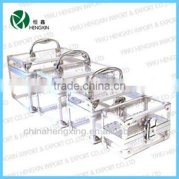 Clear Acrylic Cosmetic Case Set