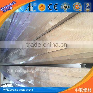 Paper transfer wooden aluminum decorative profile, aluminium extrusion products with wood grain finished aluminium profile