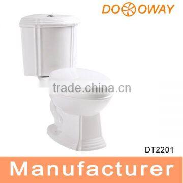 Bathroom Sanitary Ware Siphonic Two Piece Corner Toilet DT2201 photo-2
