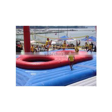 inflatable volleyball court with trampoline for adults