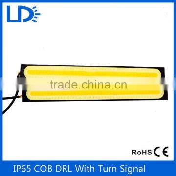 Double color car led lighting cob daytime running lights