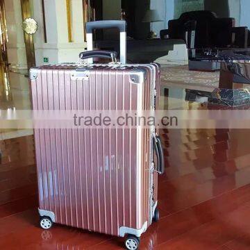 Business Classical Flight Aluminum Frame Suitcase Trolley Luggage Set