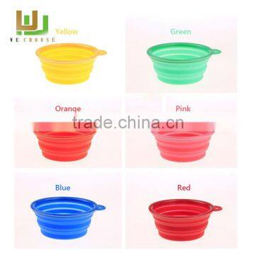 New Portable and Unbreakable Collapsible silicone pet dog bowl Hot sell silicone fordable bowl