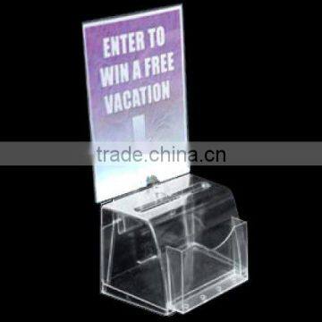 acrylic election box,Lottery Box/collection/suggestion box