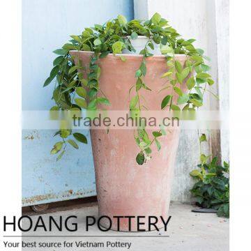 Tall Red Clay Terracotta Flower Planter Outdoor Decor