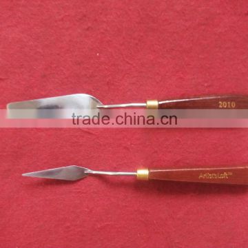 weld wooden handle stainless blade palette knife for painting