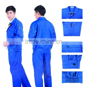 two pieces workwear 100% cotton blue coveralls