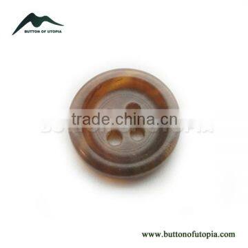 Brown Classic Horn Buttons 4 Holes Round Men's Suit Buttons