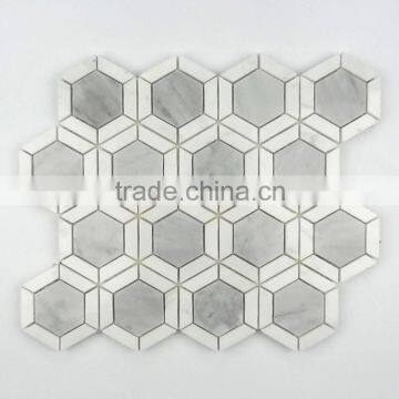 Marble and marble mosaic tile flooring tile
