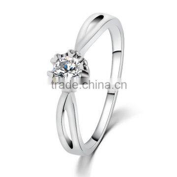 Lucury plating new fashion wedding diamond platinum rings