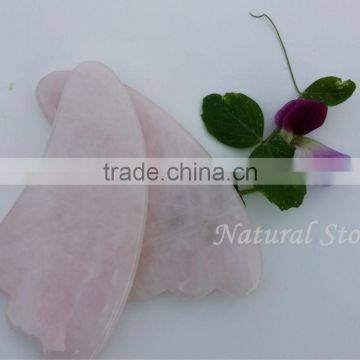 genuine rose quartz stone gua sha board gua sha tool