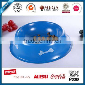 2016 OEM rubber bottom stainless steel dog bowl cat dish with color imprinted