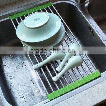 2015 Newest Folding Kitchen Utensils Sink Dish Drainer Rack