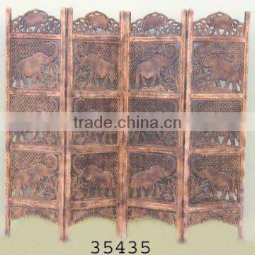 MDF Carved Wooden 4 Pannel Screen/ Room Divider