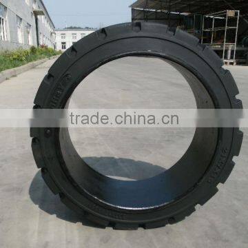 The Lowest Price Best Quality Solid Rubber Tires Press on Solid Tire for Trailers 21x7x15 photo-6