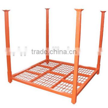 foldable and stackable metal pallet tire rack