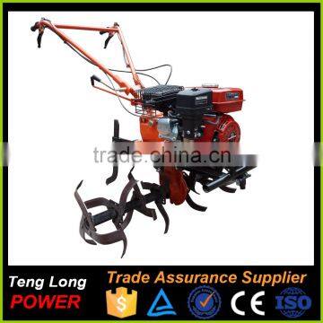 Portable mini gasoline tiller using in garden & farm with rotary tiller blade & tiller tyre for sale