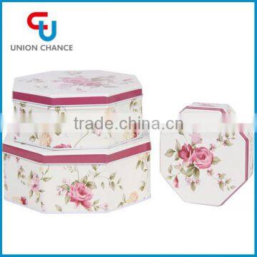 8 angle gift cake tin boxes