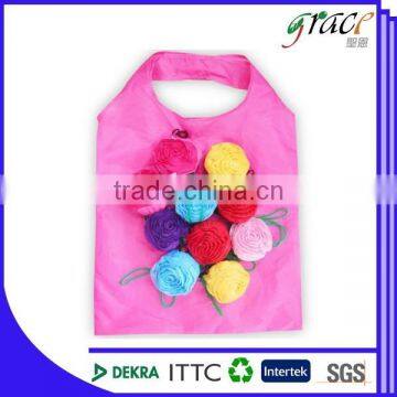 Rose Polyester Foldable Shopping Bag for Supermarket Shopping photo-3