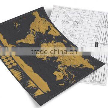 CT-750 Small Black Mini Map Black Luxury Creative Gifts World Edition Map photo-3