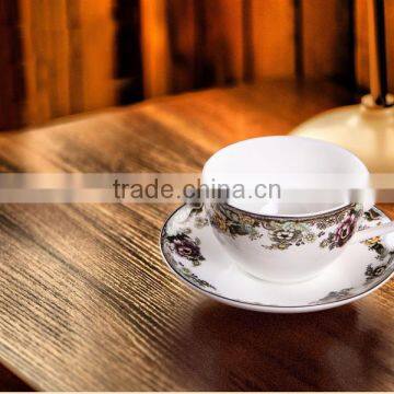 Haonai high quality hot sale bone china coffee cup saucer