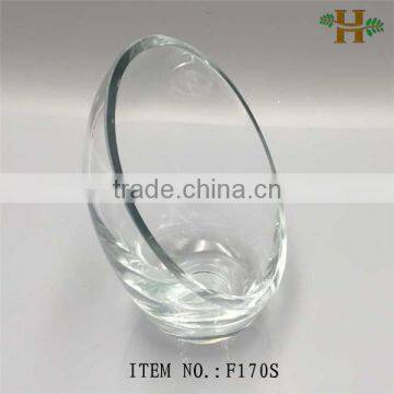 oblique top/mouth glass candle holder wholesale