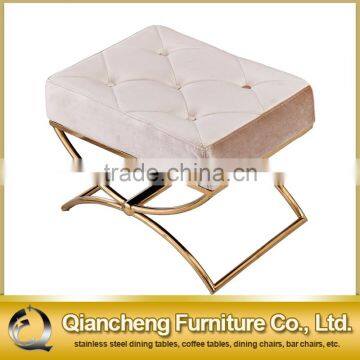 White Velvet Leisure Chair With Bent Rose Golden Stainless Steel Base photo-4