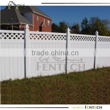 privacy fence with top lattice