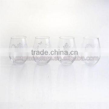Fancy Decal Drinking Water Glass Cup photo-2